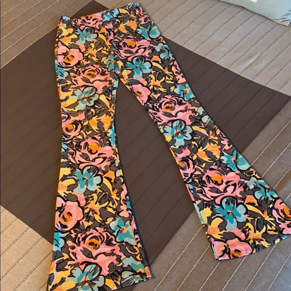 Flare Street X Free People S M Pants Floral Hippie